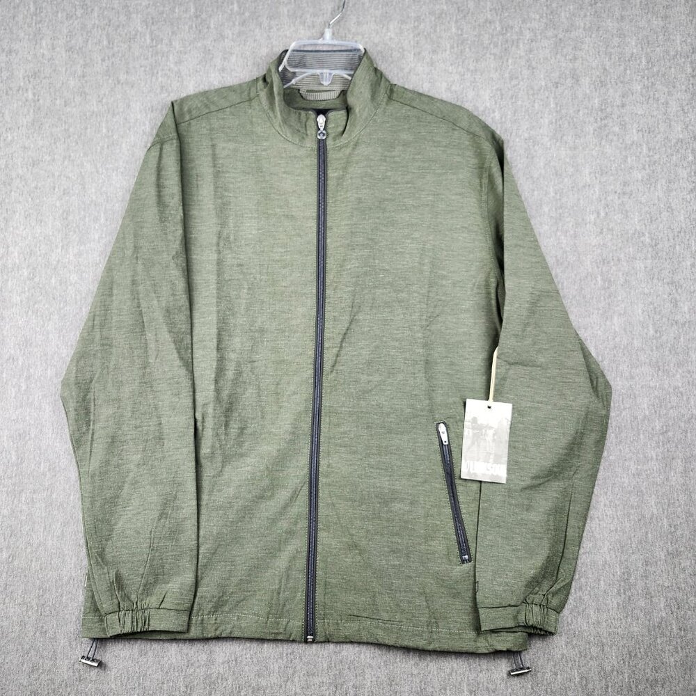 Linksoul Jacket Men M Full Zip Sycamore Lightweight Pockets Stretch Golf Casual